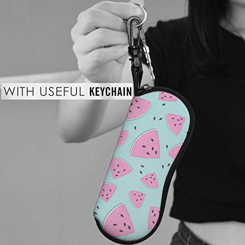 OKIJH Estuche portátil para gafas, caja de almacenamiento, estuche para gafas, bolsa de cosméticos Sunglasses Soft Case Ultra Light Portable Neoprene Zipper Eyeglass Case Glasses Protection Pouch with