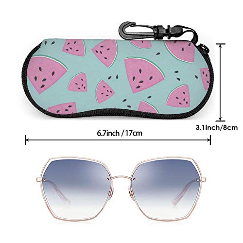 OKIJH Estuche portátil para gafas, caja de almacenamiento, estuche para gafas, bolsa de cosméticos Sunglasses Soft Case Ultra Light Portable Neoprene Zipper Eyeglass Case Glasses Protection Pouch with