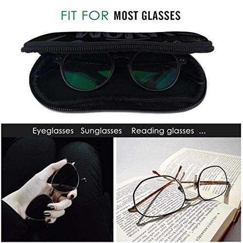 OKIJH Estuche portátil para gafas, caja de almacenamiento, estuche para gafas, bolsa de cosméticos The Harder You Work The Better You Get Portable Eyeglass Case Abrasion Resistant Glasses Protective C