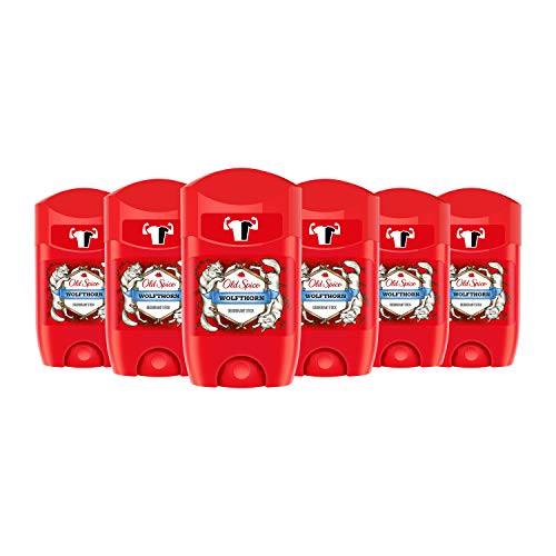 Old Spice Wolfthorn, Desodorante En Barra Para Hombres, 6x50 ml