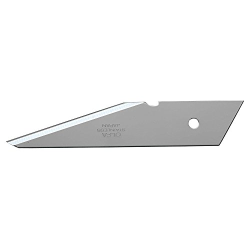Olfa 323101 2 cuchillas de 105x20x1 mm para cúter CK-2 especial para madera, Set de 2 Piezas