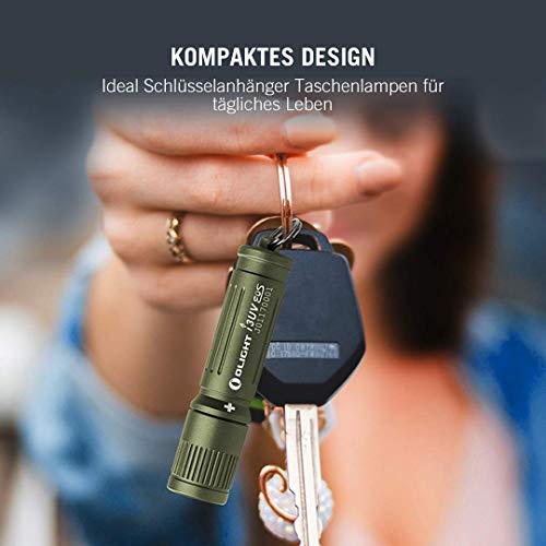 OLIGHT I3UV Linterna 395 nm luz negra llavero LED ultra violeta, detector de orina para manchas secas de sus perros, gatos y roedores en alfombras, muebles, resistente al agua