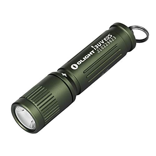 OLIGHT I3UV Linterna 395 nm luz negra llavero LED ultra violeta, detector de orina para manchas secas de sus perros, gatos y roedores en alfombras, muebles, resistente al agua