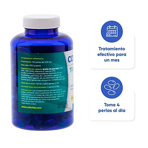 Omega 3 en cápsula Aceite de pescado de alta pureza y potencia 1400 mg EPA 1.000 mg DHA 151 mg DPA por toma. Formula de alta calidad
