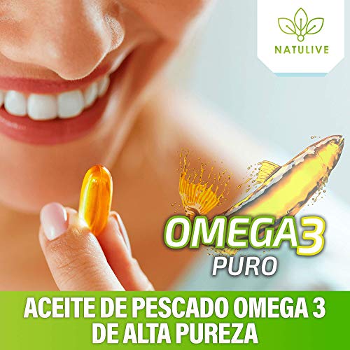 Omega 3 Puro | Reduce los niveles de colesterol | Aceite de pescado Omega 3 alta calidad + EPA/DHA + Vitamina E | Alta dosis de ácidos grasos omega 3 | Refuerza tu sistema cardiovascular | 30 cápsulas