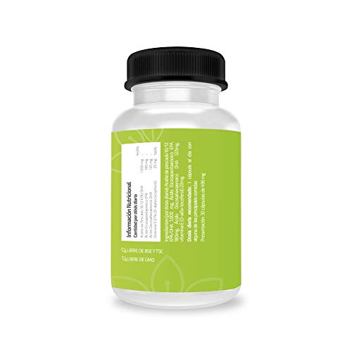 Omega 3 Puro | Reduce los niveles de colesterol | Aceite de pescado Omega 3 alta calidad + EPA/DHA + Vitamina E | Alta dosis de ácidos grasos omega 3 | Refuerza tu sistema cardiovascular | 30 cápsulas