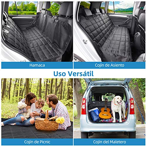OMORC Funda para Perros, Cubierta de Asiento para Perros, Funda de Asiento para Perros, Cojín de Picnic, Tamaño Universal, 148cm * 135cm, Antideslizante, Fácil instalación / Limpieza, Negro