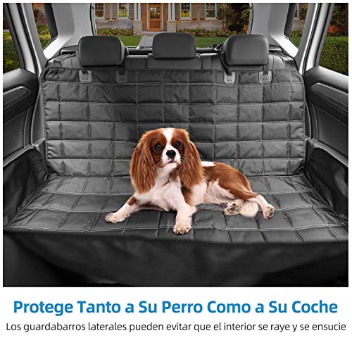 OMORC Funda para Perros, Cubierta de Asiento para Perros, Funda de Asiento para Perros, Cojín de Picnic, Tamaño Universal, 148cm * 135cm, Antideslizante, Fácil instalación / Limpieza, Negro