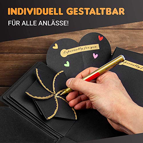 OMZGXGOD Caja de Regalo DIY Álbum de Fotos Hecho a Mano,Creative Explosion Box como Regalo de Cumpleaños y Caja de Sorpresa sobre el Amor Abierto