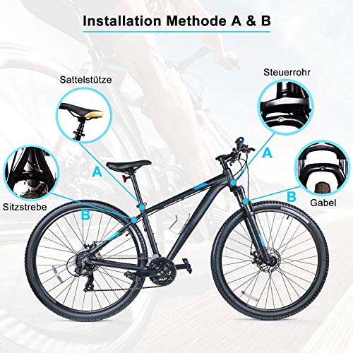 OMZGXGOD su ma Guardabarros Bicicleta, Guardabarros Retráctil para Bicicleta, MTB Guardabarros, Juego de Mudguard de Bicicleta, General Guardabarros para MTB y VTT, Guardabarros Set Ciclismo