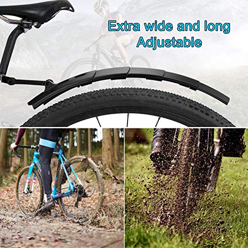 OMZGXGOD su ma Guardabarros Bicicleta, Guardabarros Retráctil para Bicicleta, MTB Guardabarros, Juego de Mudguard de Bicicleta, General Guardabarros para MTB y VTT, Guardabarros Set Ciclismo
