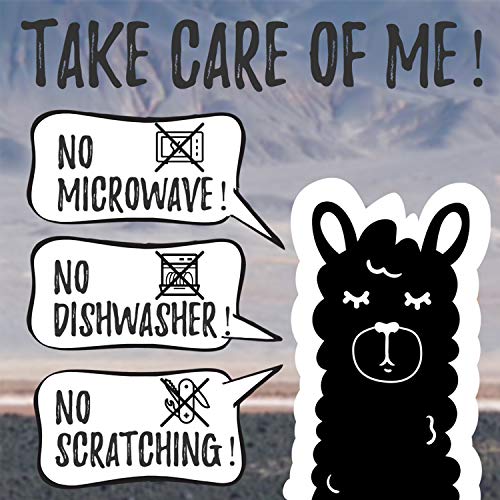 Onebttl Taza para Café Divertida ‘No Drama Llama’ Taza para Café Sensible al Calor para Usted y Sus Seres Queridos. Taza Mágica con Cambio de Color 11 oz/ 300ml, ¡Bono de Rastreador Llama de Hábitos!