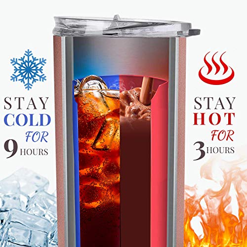 Onebttl Vaso de Vino para Mamá de Perro Regalos para Amantes de Perros para Mujeres, Vaso Divertido 590ml Acero Inoxidable Aislado con Tapa para Amantes de Perros, Compañeras de Trabajo, Hija, Esposa