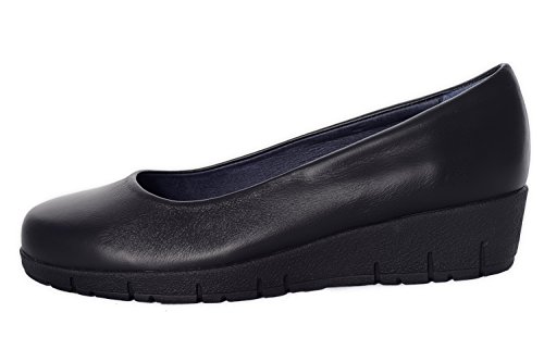 Oneflex Camile Negro - Zapatos anatómicos cómodos para Mujer - Calzado hostelería Antideslizante de Piel - Talla 37