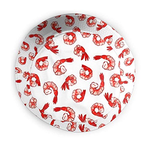 ONLED Sombrero de cubo plegable reversible de camarón para cóctel, sushi, sombrero, pescador, camping, pesca, safari para hombres y mujeres, color negro