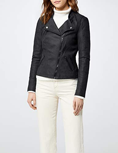 ONLY Onlava Pu Biker Otw Noos - Chaqueta para mujer, color negro, talla 42