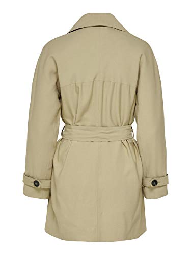 Only onlEMILIA SHORT TRENCHCOAT CC OTW Abrigo, Beige (Incense Incense), S para Mujer