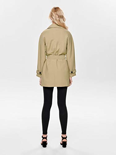 Only onlEMILIA SHORT TRENCHCOAT CC OTW Abrigo, Beige (Incense Incense), S para Mujer