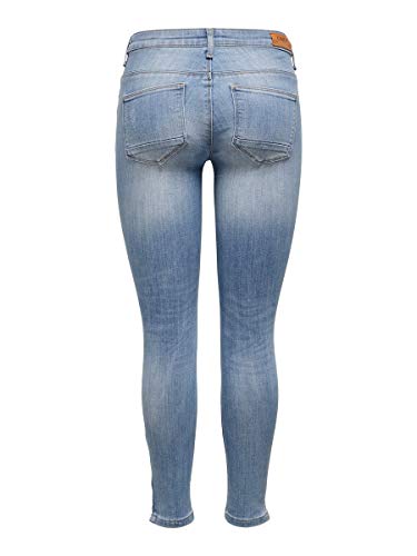 Only Onlkendell Regsk ANK Zipjnscre85148 Noos Vaqueros Skinny, Azul (Light Blue Denim Light Blue Denim), W26/L30 (Talla del Fabricante: 26) para Mujer