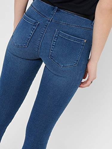 ONLY Onlroyal High Waist Skinny Jeans Vaqueros, Medium Blue Denim, 40W / 32L para Mujer