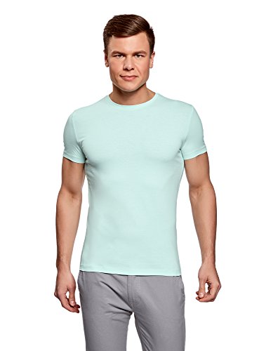 oodji Ultra Hombre Camiseta Básica (Pack de 2), Multicolor, XL