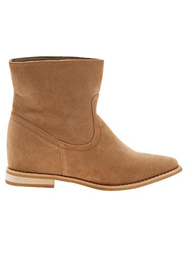 oodji Ultra Mujer Botas de Ante Sintético, Marrón, 37 EU / 4 UK