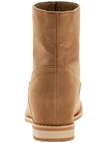 oodji Ultra Mujer Botas de Ante Sintético, Marrón, 37 EU / 4 UK