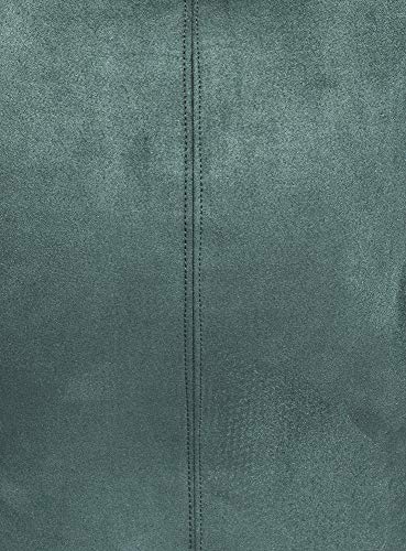 oodji Ultra Mujer Falda-Lápiz de Ante Sintético, Verde, ES 36 / XS