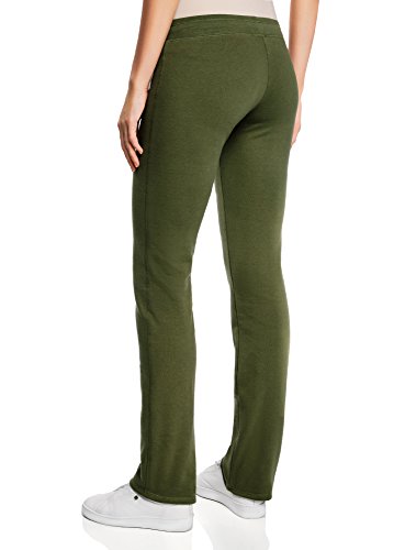 oodji Ultra Mujer Pantalones de Punto con Cordones, Verde, ES 38 / S