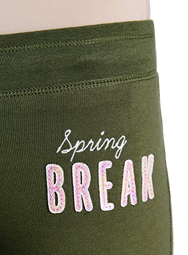 oodji Ultra Mujer Pantalones de Punto con Cordones, Verde, ES 38 / S