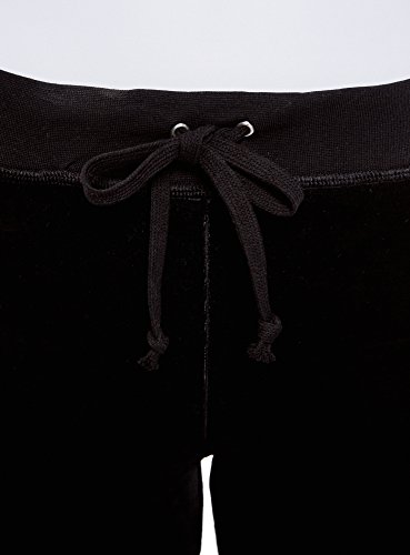 oodji Ultra Mujer Pantalones Deportivos con Cordones, Negro, ES 34 / XXS