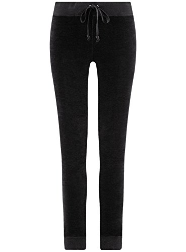 oodji Ultra Mujer Pantalones Deportivos con Cordones, Negro, ES 34 / XXS