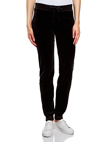 oodji Ultra Mujer Pantalones Deportivos con Cordones, Negro, ES 34 / XXS