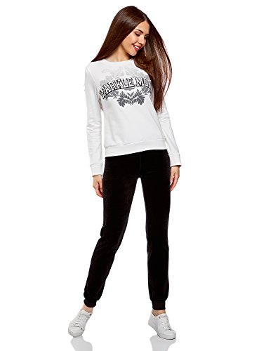 oodji Ultra Mujer Pantalones Deportivos con Cordones, Negro, ES 34 / XXS