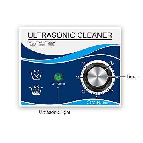 OOLIFENG Limpiador Ultrasónico 1.3L Baño Transductor De 120W Lavadora De Ultrasonidos De 40 Khz para El Hogar Joyas Pendientes Collar Anteojos Monedas