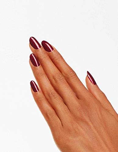 OPI Nail Laquer - Esmalte Uñas Duración de Hasta 7 Días, Efecto Manicura Profesional, 'Bogotá Blackberry' Granate perlado - 15 ml
