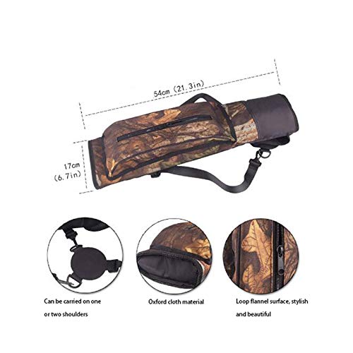 OPNIGHDYMD Tiro con arco flecha hacia atrás de la aljaba, los hombres y de aire libre Competitiva anillo de tiro con arco de terciopelo carcaj bolso de las mujeres, los hombros pueden llevar de gran c