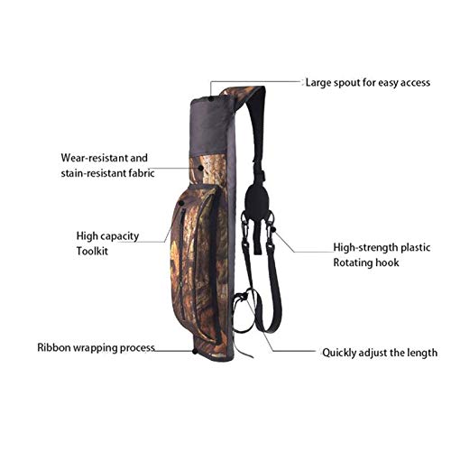 OPNIGHDYMD Tiro con arco flecha hacia atrás de la aljaba, los hombres y de aire libre Competitiva anillo de tiro con arco de terciopelo carcaj bolso de las mujeres, los hombros pueden llevar de gran c