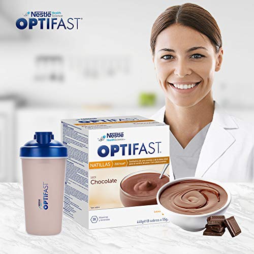 OPTIFAST Natillas Chocolate. Estuche de 8 sobres de 55g