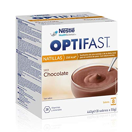 OPTIFAST Natillas Chocolate. Estuche de 8 sobres de 55g