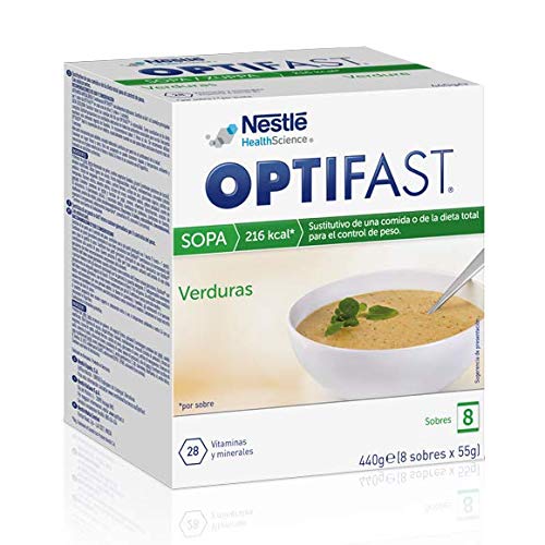 OPTIFAST Sopa de Verduras - Sustitutivo de comida, 8 sobres de 55g