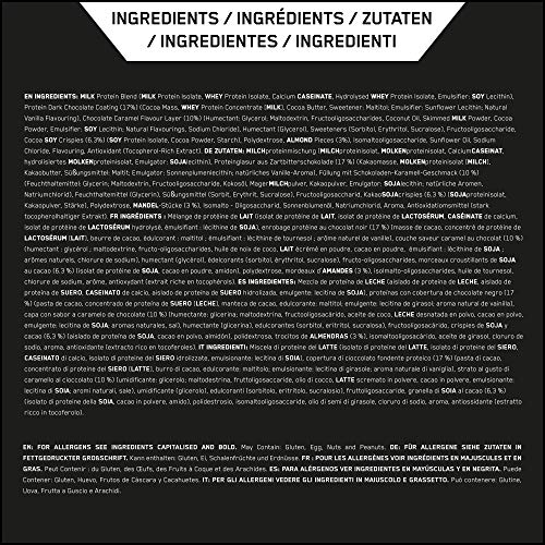 Optimum Nutrition ON Protein Bar barritas proteínas con whey protein isolate, dulces altas en proteína y low carb, galletas y crema, 10 barras (10 x 62 g)