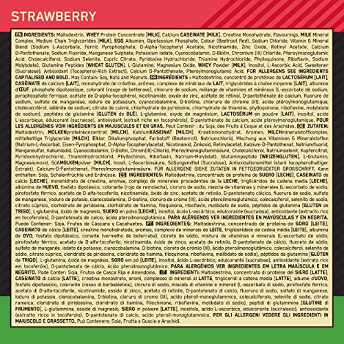 Optimum Nutrition ON Serious Mass Proteina en Polvo Mass Gainer Alto en Proteína, con Vitaminas, Creatina y Glutamina, Fresa, 8 Porciones, 2.73 kg, Embalaje Puede Variar