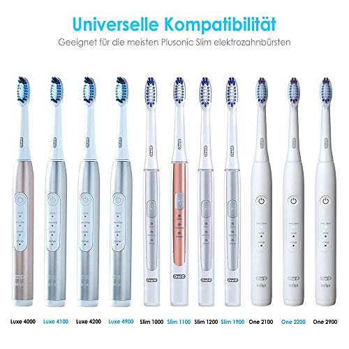 Oral B Pulsonic Slim - Estuche de viaje para cepillos de dientes eléctricos Oral B 1000/2000 (1 pieza de mano y 2 cabezales de recambio), color blanco