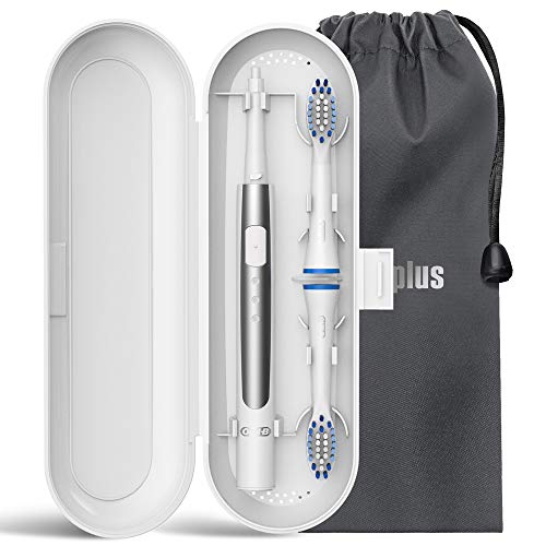 Oral B Pulsonic Slim - Estuche de viaje para cepillos de dientes eléctricos Oral B 1000/2000 (1 pieza de mano y 2 cabezales de recambio), color blanco