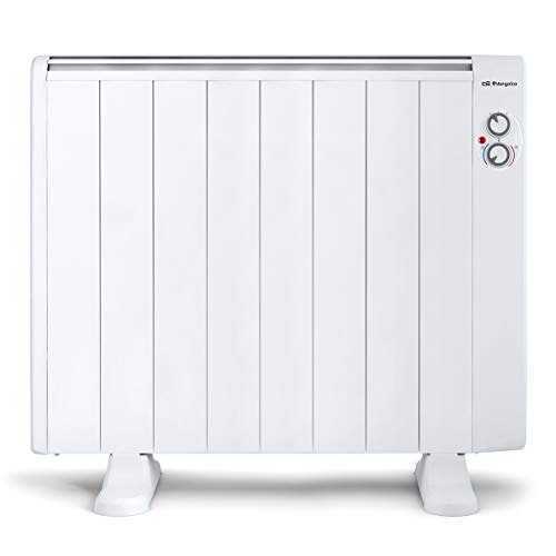 Orbegozo RRM 1510 A - Emisor térmico sin aceite, 8 elementos, tecnología Real Warm Elements, 2 niveles de potencia, protección contra sobrecalentamiento, 1500 W