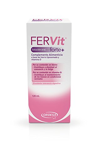 Ordesa Fervit Forte Solución Oral - 120 ml Complemento alimenticio para niños a base de hierro y vitaminas - 5ml al día
