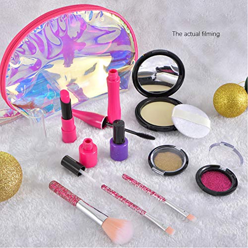 ORETG45 Juego de maquillaje para niñas, Make it Up, Glamour Girl fingir jugar maquillaje Set para niños y niños jugar maquillaje juguetes para niñas de 4 a 8 años (no maquillaje real), No nulo, multicolor, about 24.8x17.8x4.8cm