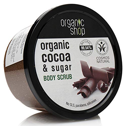 Organic shop - Body scrub natural belgian chocolate and sugar 250ml