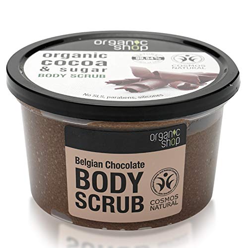 Organic shop - Body scrub natural belgian chocolate and sugar 250ml